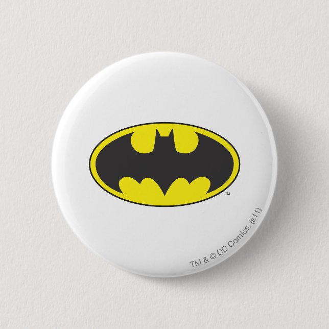 Batman Symbol | Bat Oval Logo Pinback Button (Front)
