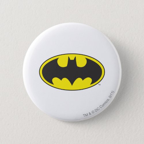Batman Symbol  Bat Oval Logo Pinback Button
