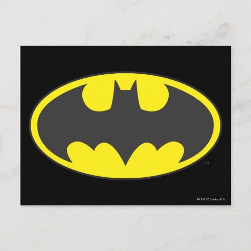 Batman Symbol  Bat Oval Logo Postcard