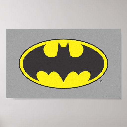 Batman Symbol | Bat Oval Logo Poster | Zazzle