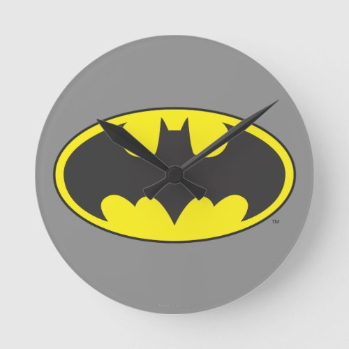 Batman Symbol  Bat Oval Logo Round Clock