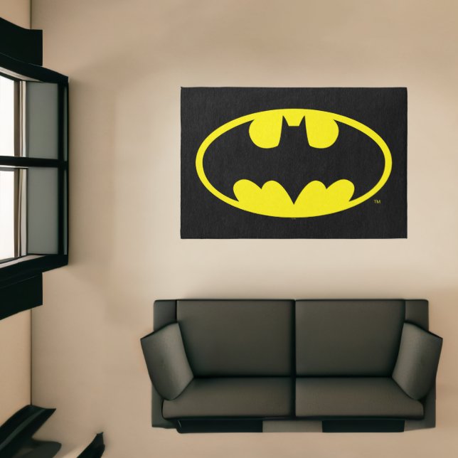 Batman Symbol | Bat Oval Logo Rug (Insitu (Indoor 1))
