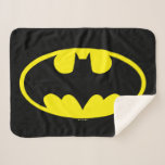 Batman Symbol | Bat Oval Logo Sherpa Blanket