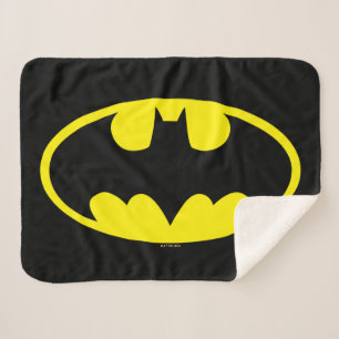Batman Symbol Bat Oval Logo Sherpa Blanket
