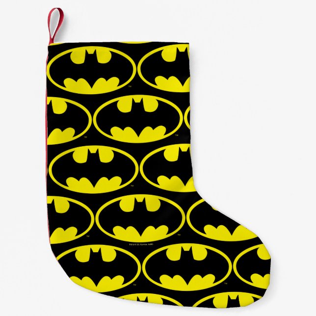 Batman Symbol | Bat Oval Logo Small Christmas Stocking (Front)