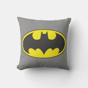 Batman Symbol Bat Oval Logo Throw Pillow