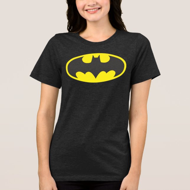Batman Symbol | Bat Oval Logo Tri-Blend Shirt (Front)