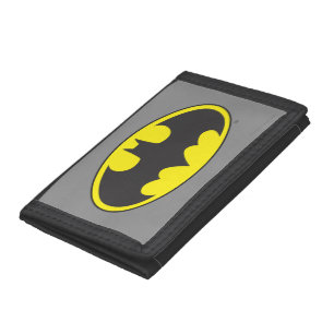 Batman Symbol Bat Oval Logo Trifold Wallet