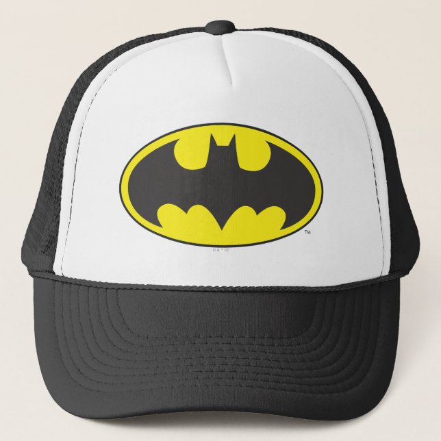 Batman Symbol | Bat Oval Logo Trucker Hat (Front)