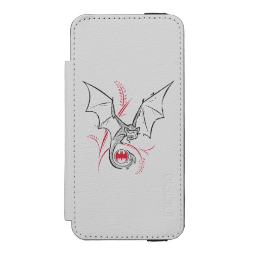 Batman Symbol  Bat Red Black Logo Wallet Case For iPhone SE55s