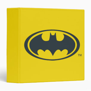 Batman Symbol Black and White Logo 3 Ring Binder