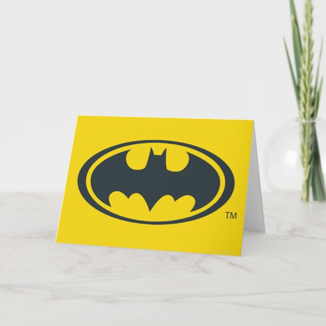Batman Symbol | Black and White Logo Card (Front)