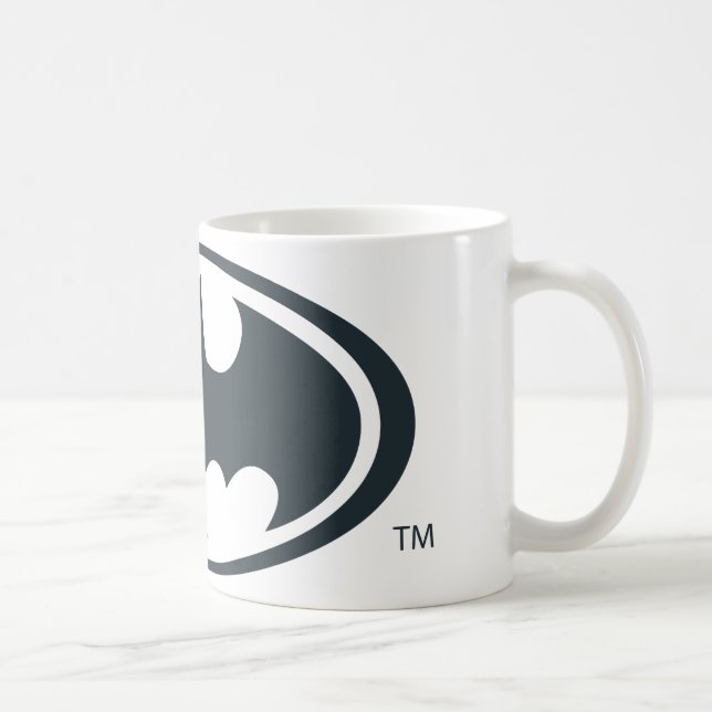 Batman Symbol | Black and White Logo Coffee Mug (Right)
