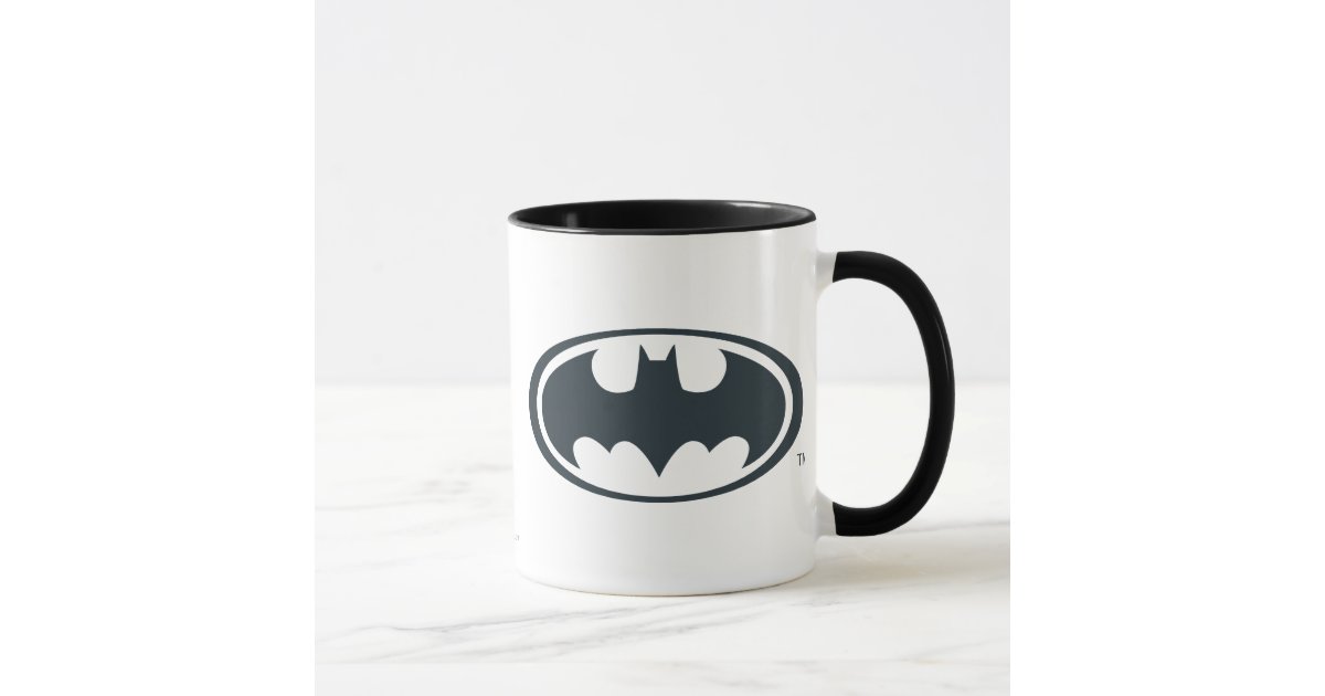 Batman Symbol | Black and White Logo Mug | Zazzle