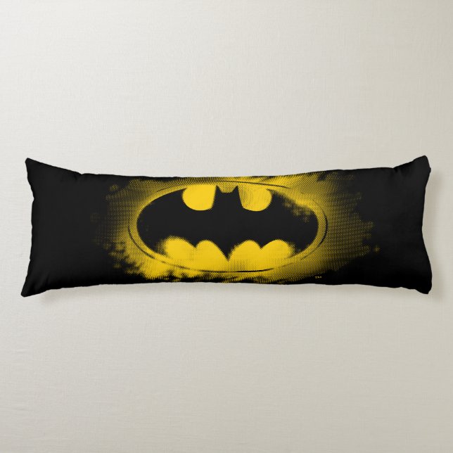 Batman Symbol | Black and Yellow Logo Body Pillow (Front)