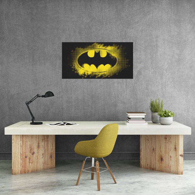 Batman Symbol | Black and Yellow Logo Canvas Print (Creator Uploaded)