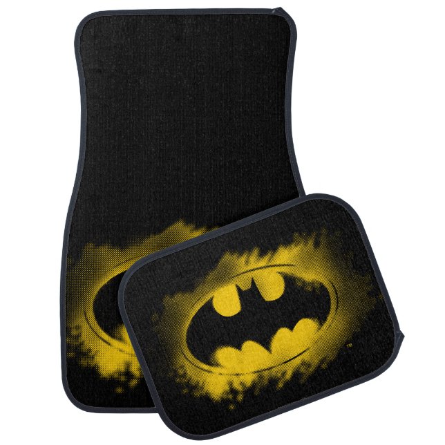 Batman Symbol | Black and Yellow Logo Car Mat (Set)