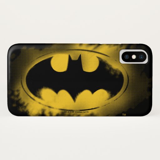 Batman Symbol | Black and Yellow Logo iPhone X Case