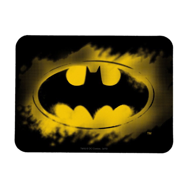 Batman Symbol | Black and Yellow Logo Magnet (Horizontal)