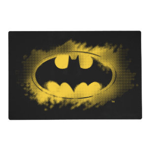 Batman Symbol   Black and Yellow Logo Placemat