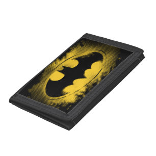 Batman Symbol Black and Yellow Logo Tri-fold Wallet