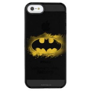 Batman Symbol   Black and Yellow Logo Clear iPhone SE/5/5s Case