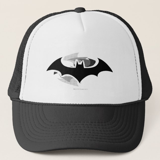 Batman Symbol | Black Shadow Logo Trucker Hat (Front)