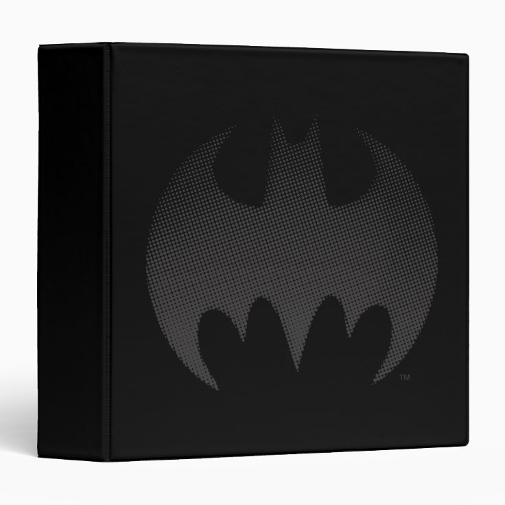 Batman Symbol | Black White Fade Logo Binder | Zazzle
