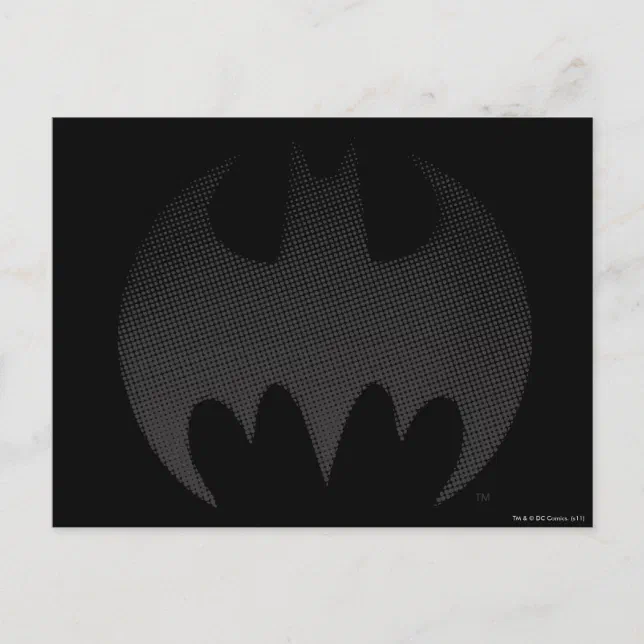 Batman Symbol | Black White Fade Logo Postcard | Zazzle