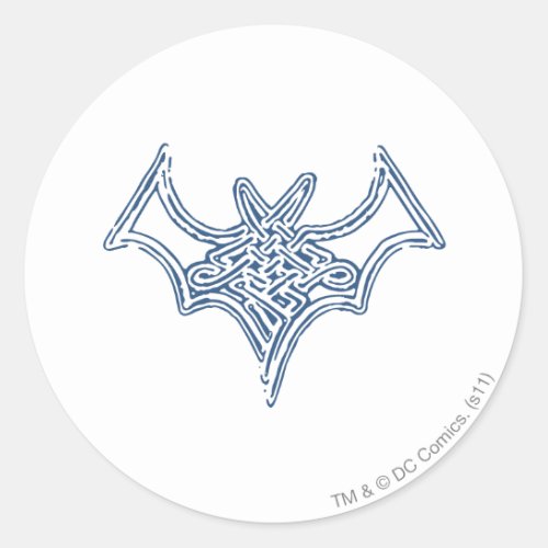 Batman Symbol  Blue Line Art Logo Classic Round Sticker
