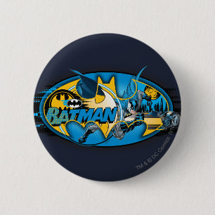 Batman Symbol Classic Collage Logo Pinback Button