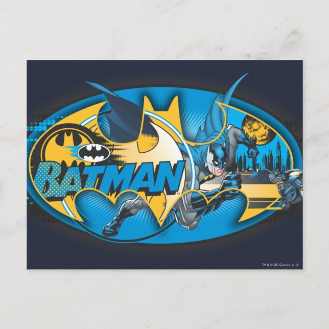 Batman Symbol | Classic Collage Logo Postcard (Front)