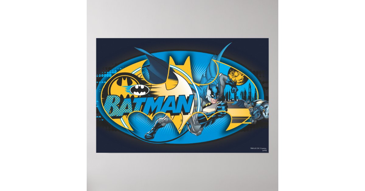 Batman Symbol | Classic Collage Logo Poster | Zazzle