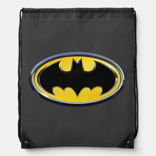 Batman Symbol | Classic Logo Drawstring Bag (Front)