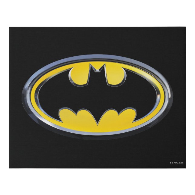 Batman Symbol | Classic Logo Faux Canvas Print (Front)