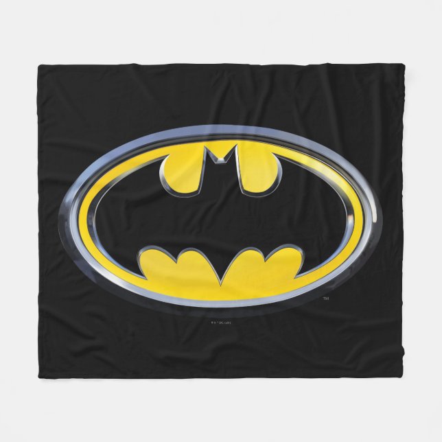 Batman Symbol | Classic Logo Fleece Blanket (Front (Horizontal))