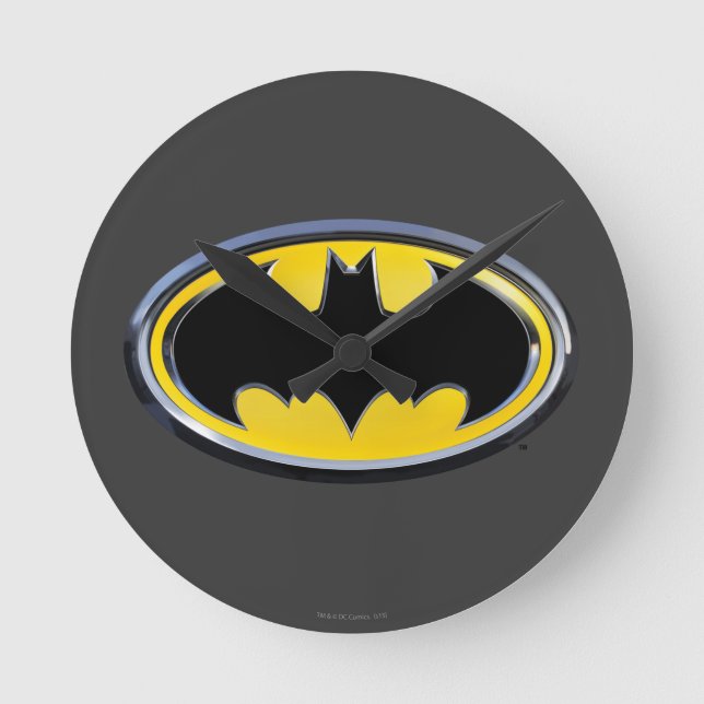 Batman Symbol | Classic Logo Round Clock (Front)