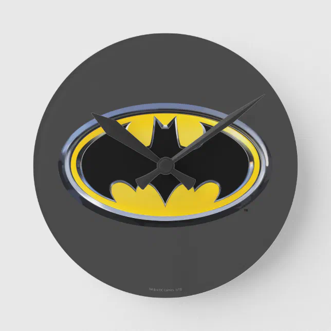 Batman Symbol | Classic Logo Round Clock | Zazzle