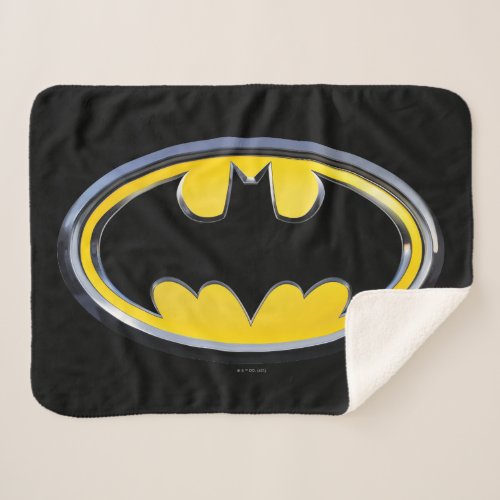Batman Symbol  Classic Logo Sherpa Blanket