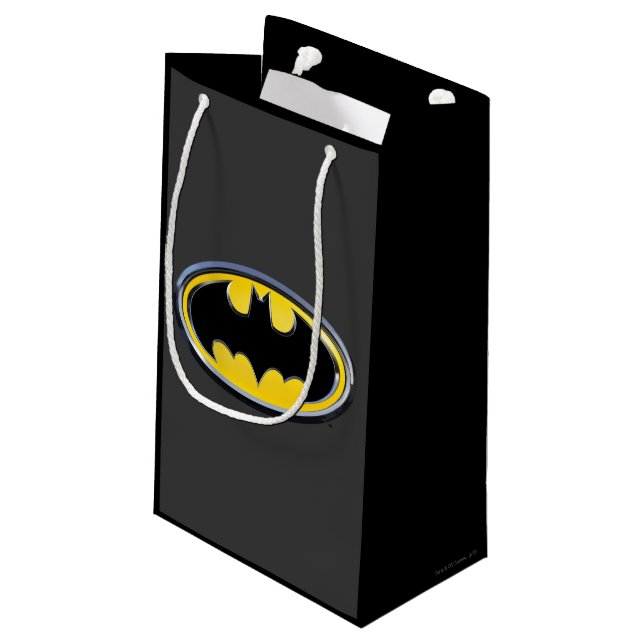 Batman Symbol | Classic Logo Small Gift Bag (Back Angled)