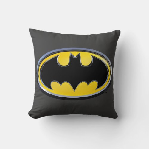 Batman Symbol  Classic Logo Throw Pillow
