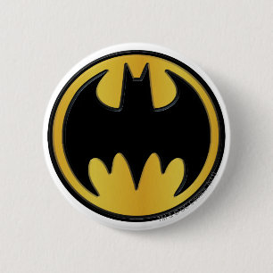 Batman Symbol   Classic Round Logo Button