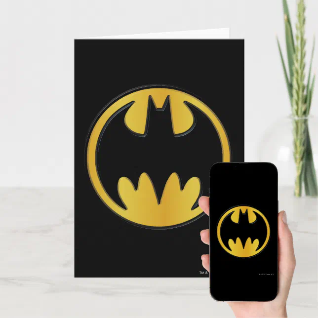 Batman Symbol Classic Round Logo Card Zazzle 5242