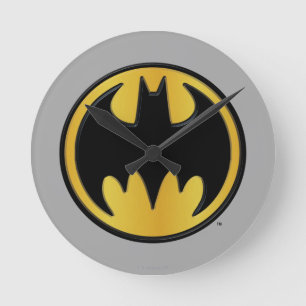 Batman Symbol Classic Round Logo Clock