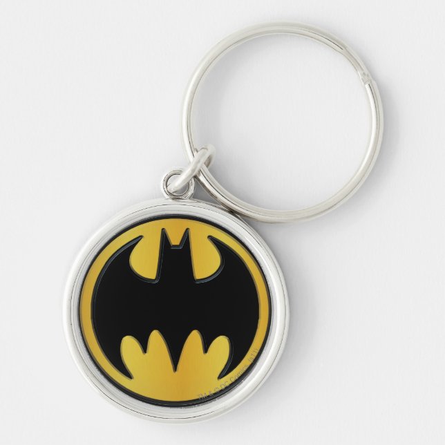 Batman Symbol | Classic Round Logo Keychain (Front)