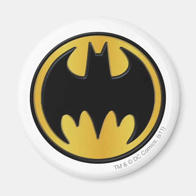 Batman Symbol | Classic Round Logo Magnet (Front)