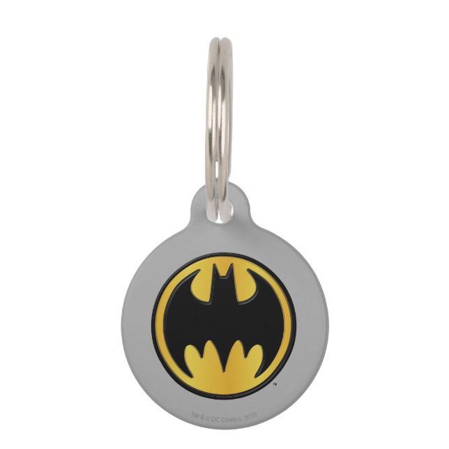 Batman Symbol | Classic Round Logo Pet ID Tag (Front)