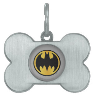 Batman Symbol   Classic Round Logo Pet Name Tag