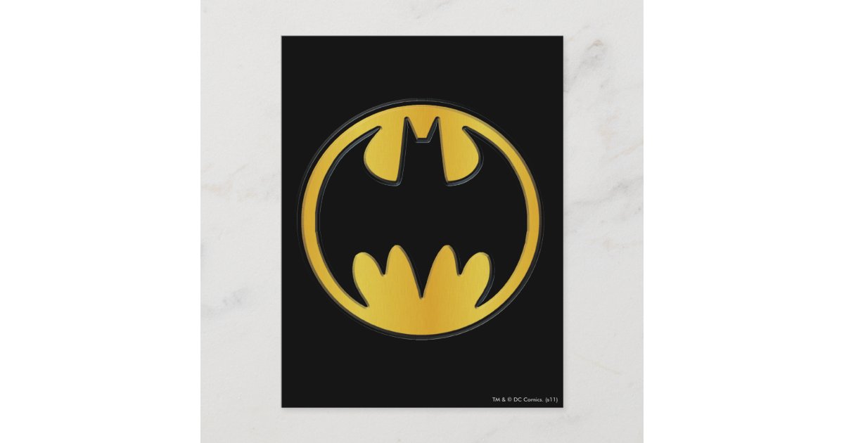 Batman Symbol | Classic Round Logo Postcard | Zazzle