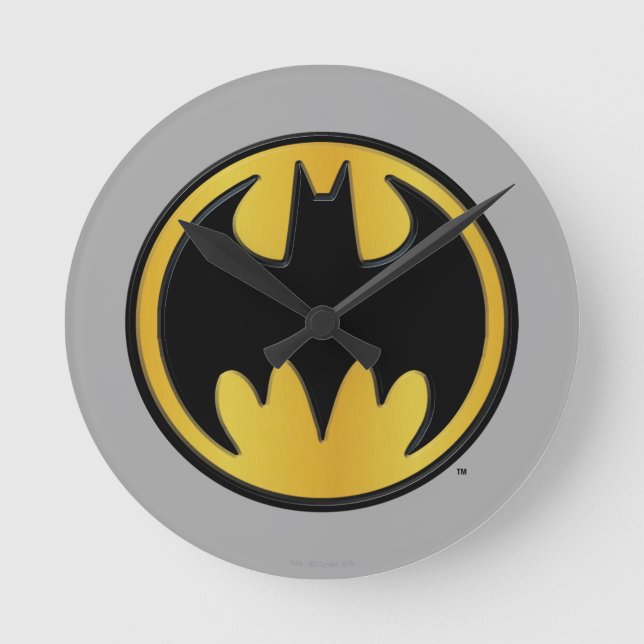 Batman Symbol | Classic Round Logo Round Clock (Front)